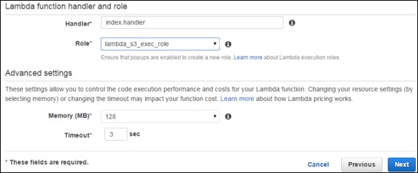 Lambda 函数处理程序