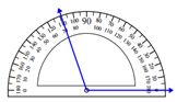 使用Protractor测量角度工作表在线测验 1.1