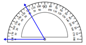 使用Protractor测量角度工作表在线测验 1.10