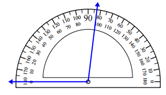 使用Protractor测量角度工作表在线测验 1.4