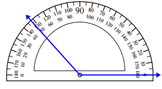 使用Protractor测量角度工作表在线测验 1.6