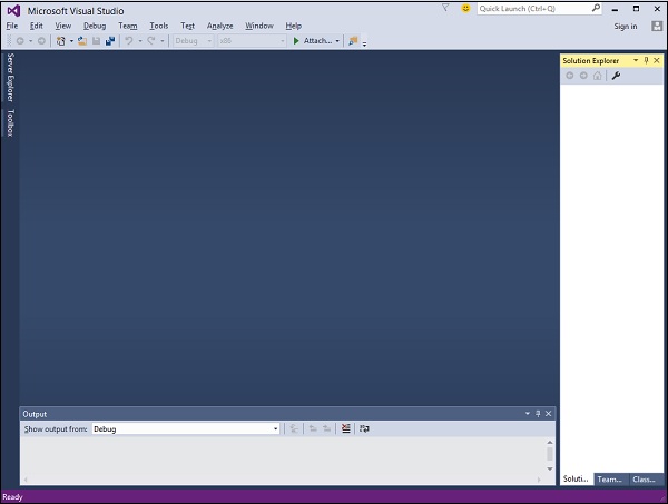 主窗口 Visual Studio