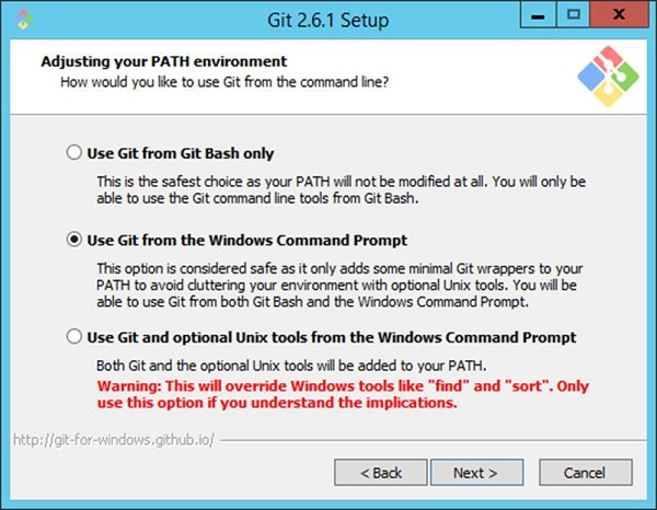 来自 Windows 的 Git