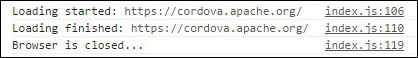Cordova InAppBrowser 退出控制台