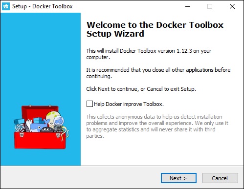 Docker 工具箱下一步