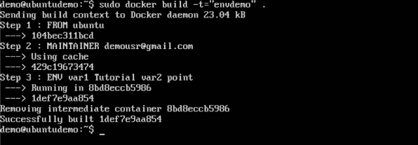 ENV 构建 Docker 命令