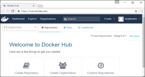 登录 Docker Hub
