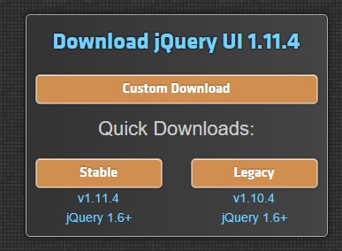 JqueryUI 下载页面