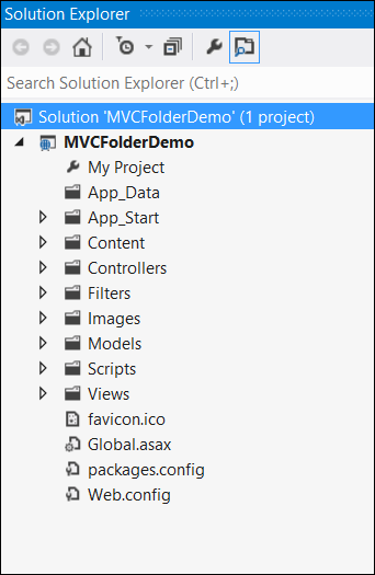MVC 文件夹项目结构