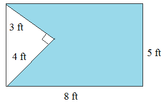 包含矩形和三角形的面积示例2