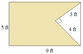 涉及矩形和三角形的面积测验2
