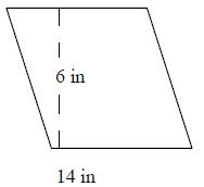 平行四边形的面积 测验 1