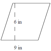 平行四边形的面积 测验 4