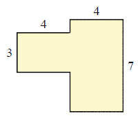 分段矩形图形的面积 测验 1