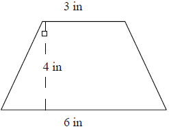 使用三角形和矩形求网格上梯形的面积 示例 1
