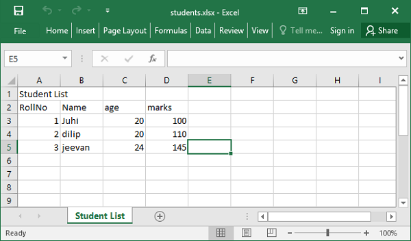 Excel应用程序