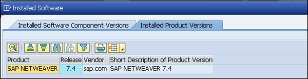 SAP软件版本