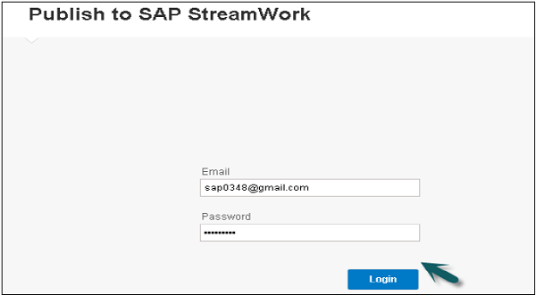 发布 SAP Stream Work Step2