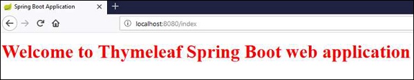Spring Boot Thymleaf Web 应用程序