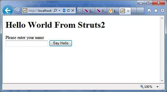 你好世界Struts 4