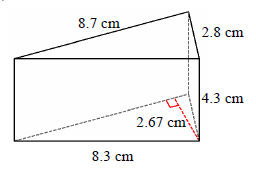 三棱柱的表面积测验3
